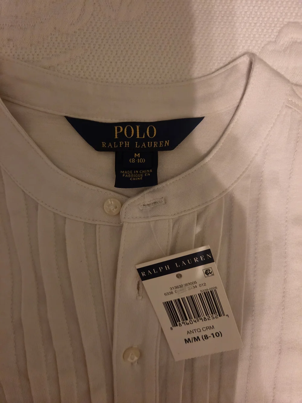Ralph Lauren White Pintuck Front Men’s Dress Shirt